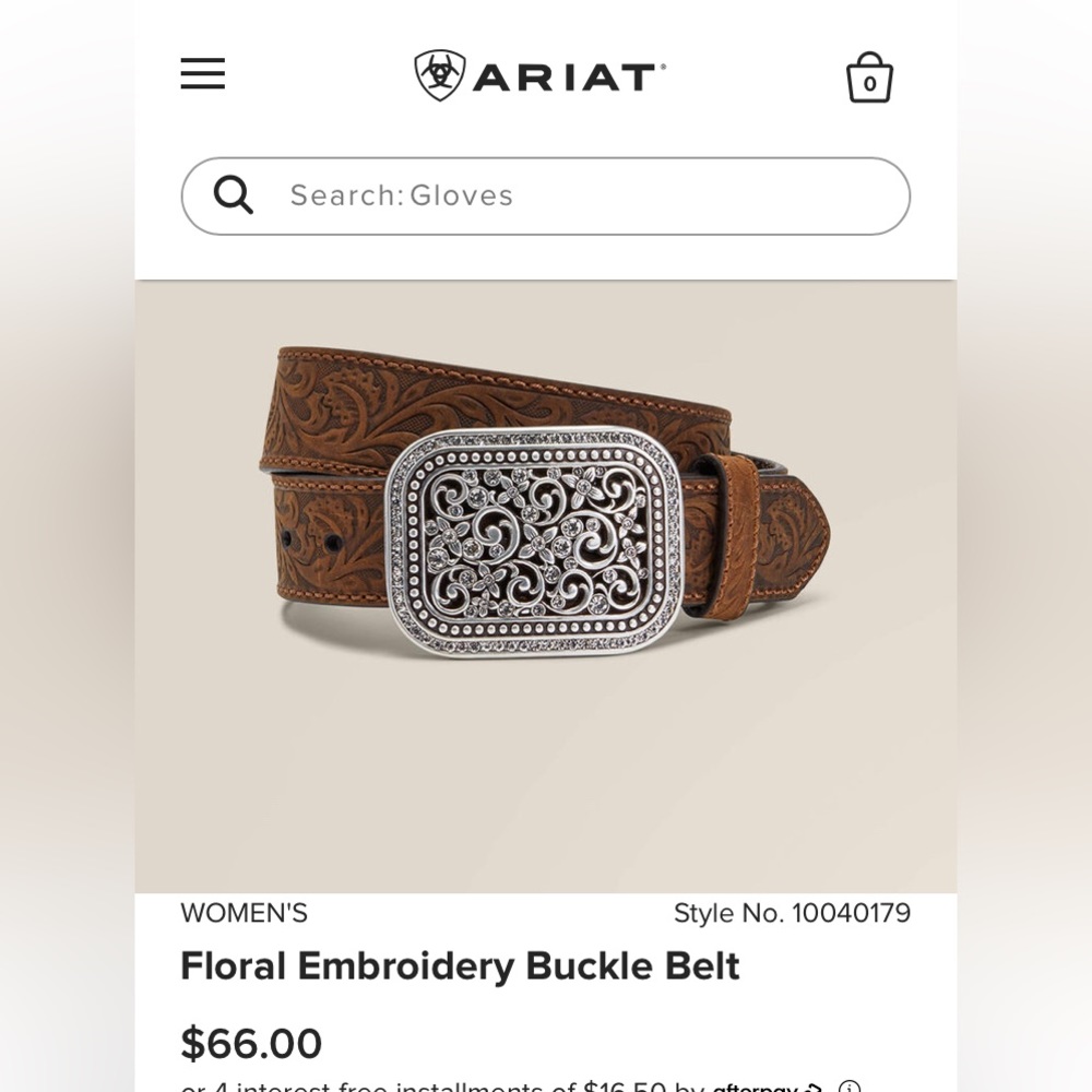 ARIAT GENUINE LEATHER BELT